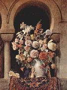 Francesco Hayez Vase of Flowers on the Window of a Harem painting